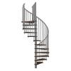 Minka STAIRS Kombinované točité schodisko Spiral Effect orech/sivá pr. 120 cm