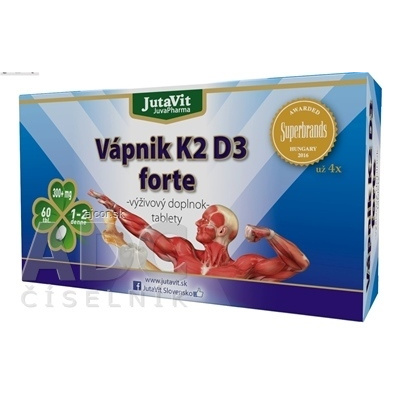 JuvaPharma Kft. JutaVit Vápnik K2 D3 forte tbl 1x60 ks