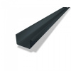 PREFA žľab, hranatý žľaby, dĺžka 3 m, šírka 120 mm (šírka 333 mm), antracit P10