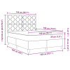 vidaXL Box Spring posteľ s matracom Krém 140x190 cm Tkanina - Krémová - 275809-292542