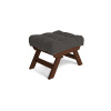 Marior HOME ALLEGRO Pouffe 55x47x43 cm gray walnut (lněný olej)