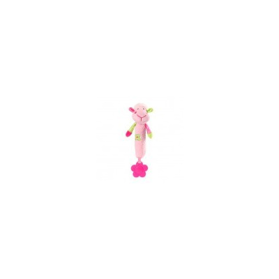 BABYONO Hračka pískacia s hryzačkou SWEET LAMBIE ružová
