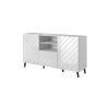 Cama Meble Dizajnová komoda ABETO 150, biely mat/biely lesk