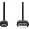 NEDIS kábel USB 2.0/ zástrčka USB-A - zástrčka micro-B/ čierny/ bulk/ 3m
