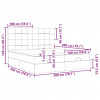 vidaXL Osmanský rám postele s matracmi tmavozelená 200x200 cm zamat - Zelená - 233875-245950