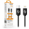 Aligator DATKP60 Dátový POWER 30W / USB-C / Lightning 3A, 2,5m, černý