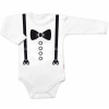 Body dlhý rukáv, Elegan - biele 62 (2-3m)