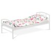 Autronic BONTEC Jednolôžková posteľ 94x207cm, kov, čierna, BED-1900 BK Farba: Biela