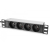 DIGITUS Digitus DN-95418-FR napäťová distribučná jednotka (PDU) 4 AC zásuvky/AC zásuviek 1U (DN-95418-FR)