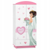 Detská šatníková rozprávka W02 Princezná ružová tlač (Detská šatníková rozprávka W02 Princezná ružová tlač)