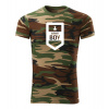 DRAGOWA krátke tričko army boy, maskáčová 160g/m2 - M