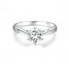 For Silver Prsteň s Moissanitom 1,0ct Simple - Striebro 925 Velikost prstenu: 57mm