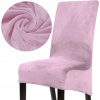 POŤAH NA STOLIČKU VELÚR ZAMAT ELASTICKÝ PROTIŠMYKOVÝ SVETLO RUŽOVÝ