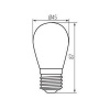 CB Elektro ST45 LED 0,9W E27-GR Svetelný zdroj LED