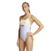 adidas Padded Colorblock X-Back Swimsuit Womens Violet/Warm 14 (L)