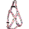 Flamingo postroj Step&Go Sera Pink - nášlapný postroj pre psov, nylon, plameniaky, kvety, ružový - S