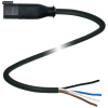 Pepperl+Fuchs DT4P-G-BK6M-PUR-O1 upravený zástrčkový konektor pre senzory - aktory, 70116664, piny: 4, 6 m, 1 ks; 70116664