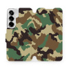 Flipové pouzdro Mobiwear - Samsung Galaxy S25 - V111P Maskáče (Knížkové flip pouzdro, obal, kryt na mobil Samsung Galaxy S25 - V111P Maskáče, materiál Umělá kůže + TPU - ochrana 360°, stojánek, siliko