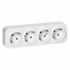 Orno ToDo štvorzásuvka 2P+Z Schuko IP20, 16A, 230V AC, biela, 8 kusov