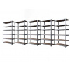 Fistar !!! Akčný balíček: 5x Regál 2400x1200x400 mm kovový zinkovaný 6-policový, nosnosť 1050 kg