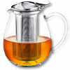 Sklenený džbán na čaj a bylinky s kovovým sitkom Wilmax 0,85 l