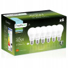 6x LED žiarovka E27 A60 5W = 40W 470lm 6500K studená 260° LUMILED