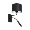 Luminex Nástenná lampa ARDEN 1xE27/60W+1xG9/8W/230V čierna/biela LU3468 + záruka 3 roky zadarmo
