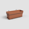 Truhlík CAPRI, závěsný, balkonový, 50cm, plast, hnědá|TERRACOTTA|Artevasi
