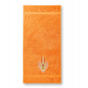 Uterák/osuška s výšivkou vzor Matúš - možnosť doplniť vlastný nápis Farba: A2 - mandarínková oranžová, Dodatočný nápis: vlastný nápis - doplniť do poznámky, Rozmer: Osuška 140x70cm