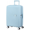 American Tourister SOUNDBOX Spinner67 EXP Pastel Blue 71,5 L petrolejová