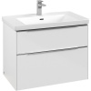 VILLEROY & BOCH Subway 3.0 závesná skrinka pod umývadlo, 2 zásuvky, s LED osvetlením, 772 x 478 x 429 mm, Brilliant White, C574L0VE