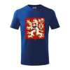 Znak Česko-Slovenská republika 1938–1939 - Tričko detské bavlnené - 104-110cm / 3-4 roky ( Kráľovská modrá )