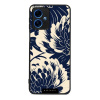 Lesklý kryt Mobiwear Glossy - Motorola Moto G54 5G - GA40G Modré a béžové květy (Prémiové lesklé pouzdro, obal, kryt Mobiwear Glossy na mobil Motorola Moto G54 5G - GA40G Modré a béžové květy, materiá