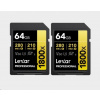 Lexar SDXC Pro 1800x U3 UHS-II R280/W210 (V60) 64GB - 2pack