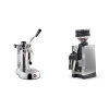 La Pavoni Stradivari Professional Lusso + Eureka Mignon Zero 65 All Purpose, CR chrome