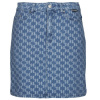 Karl Lagerfeld Sukňa MONOGRAM JCQ DENIM SKIRT Modrá
