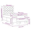 vidaXL Box Spring posteľ s matracom & lavicou čierna 120x190 cm tkanina - Čierna - 276393-293128