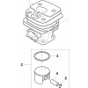 ND MAKITA / DOLMAR Valec s piestom sada d=44mm 111, 51, 115i, 115iH