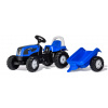 Rollytoys Šliapací traktor Rolly Kid Landini modrý s vlekom