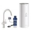 Grohe Red - Drezová batéria Duo s ohrevom vody a filtráciou, zásobník L, supersteel 30079DC1