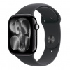 Apple Watch Series 11 46 mm Klavírny čierny hliník s čiernym športovým remienkom M/L MEUX4WF/A