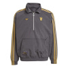 adidas Manchester United Half Zip Jacket Mens Black 2XL