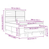vidaXL Box Spring Posteľ s matracom a lavicou Modrá 140x200 cm Tkanina - Modrá - 265205-281858