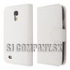 Kožený obal Samsung Galaxy S IV Mini – Wallet EC – biela