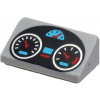 85984pb289 Light Bluish Gray Slope 30 1 x 2 x 2/3 with Black Oval Dashboard (Světle modrošedý svah 30 1 x 2 x 2/3 s černou oválnou přístrojovou deskou)