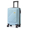 Štýlový cestovný kufor s TSA zámkom 56 cm 4 kolieska modrá