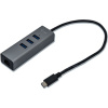 i-tec USB-C Metal 3-portový HUB s Gigabit Ethernet adaptérom C31METALG3HUB