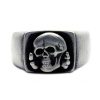 Prsten SS TOTENKOPF stříbrný s lebkou Povrchová úprava: matný, velikost: 20.6 mm