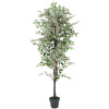 Sonstige Biely fikus Benjamin Birch Fig Artificial Plant Artificial Tree 180cm Decovego