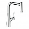 Hansgrohe Metris M71 - Kuchynská páková batéria 220, vyťahovateľná sprška, 2jet, chróm 14834000